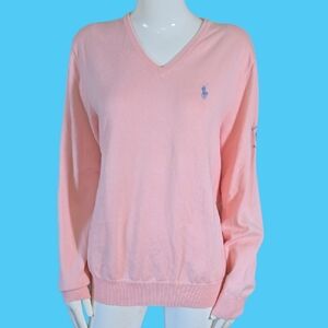 Ralph Lauren Pink V-Neck Sweater